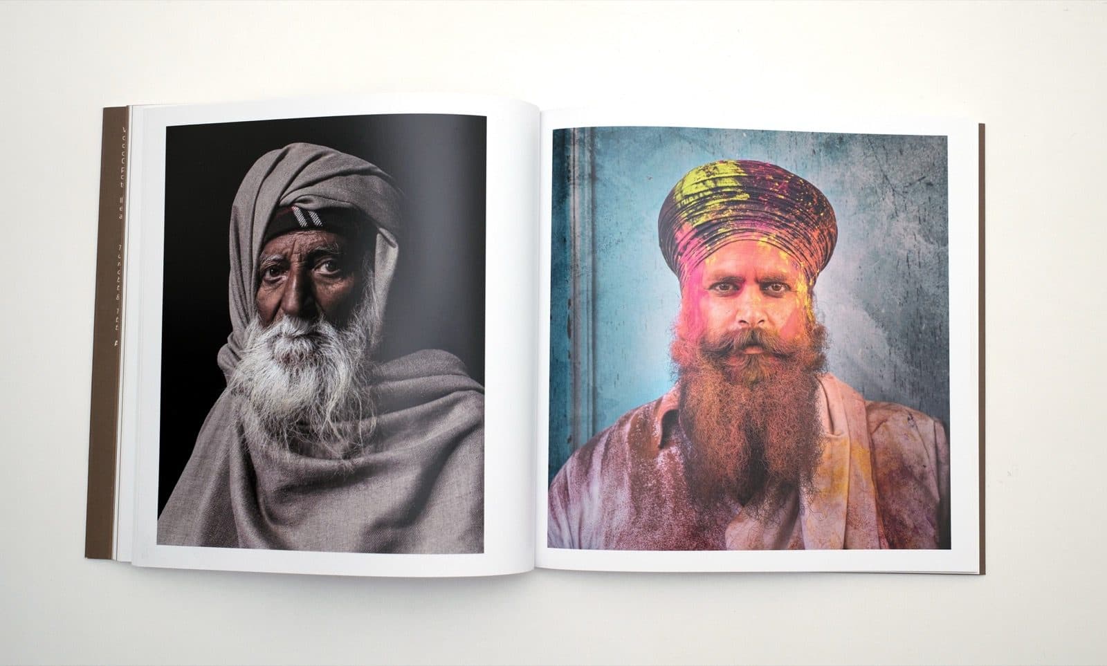 Interior spread from The Human Encounter showing documentary portraits by Carlo Marrazza