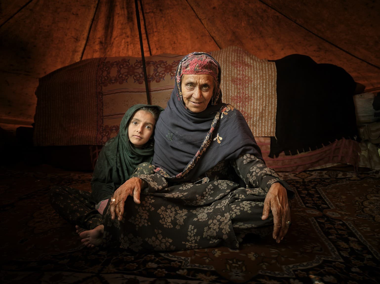 Woman by the hearth, Bakkarwal community