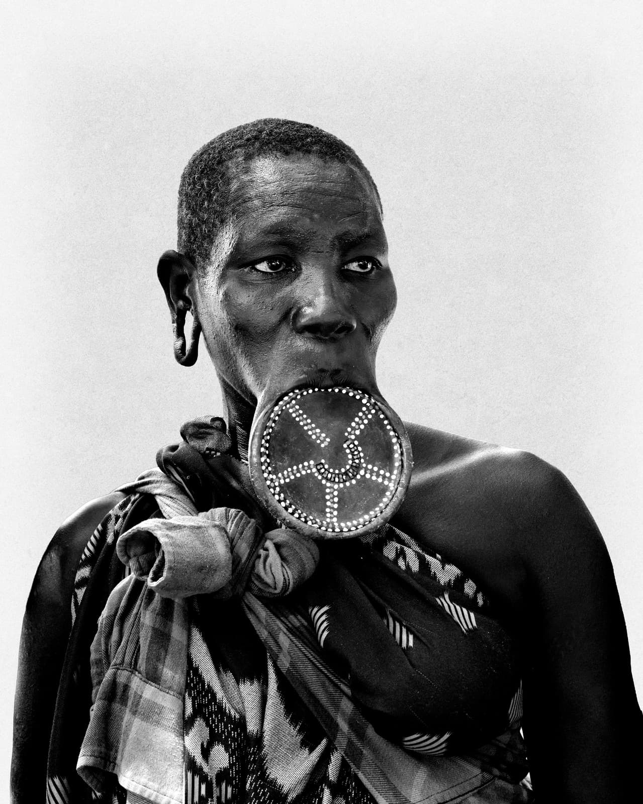Woman with lip plate, Mursi community